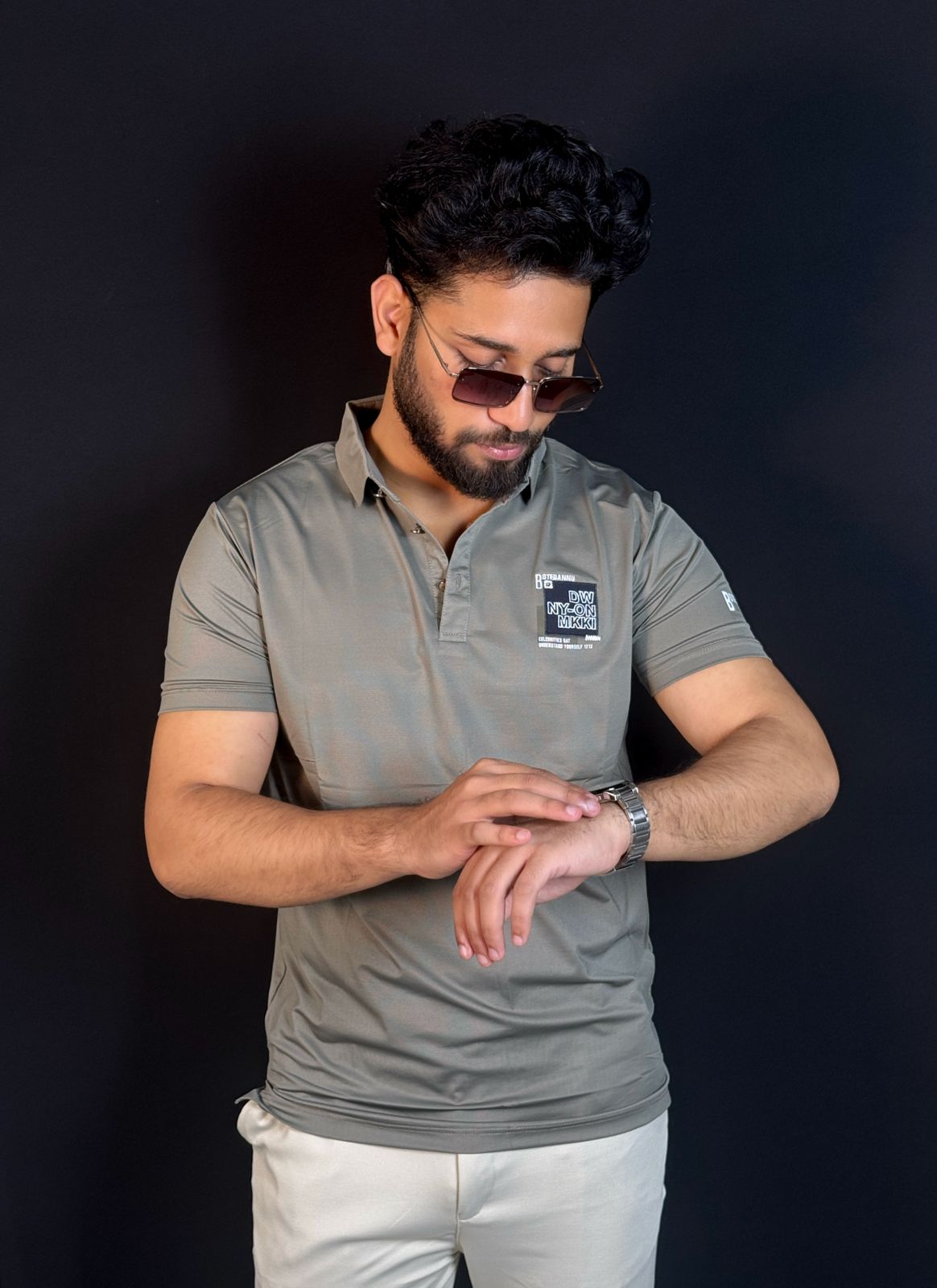 ডিপ স্কাই কালার পোলো টি-শার্ট-MKKI